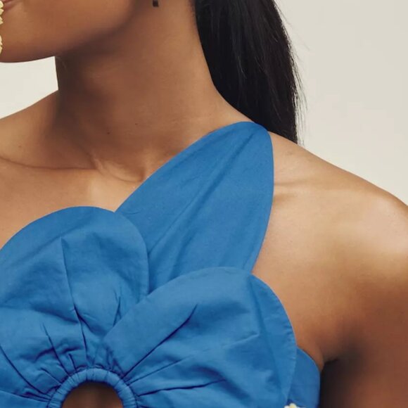 ANTHROPOLOGIE | Cotton One-Shoulder Cutwork Dress | NWT - Picture 8 of 8